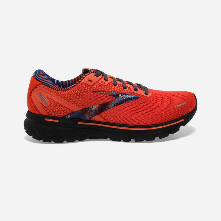 Ténis Brooks Ghost 14 Cushioned Sapatilhas De Corrida Para Estrada Homem Pretas/Vermelhas Laranja (6